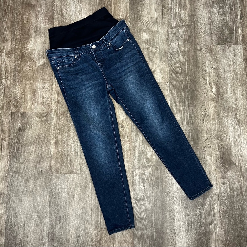 BLANQI Women's Postpartum Skinny Jeans - Dark Blue and Black